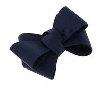 zalati High Heel Shoe Ribbon 2pcs Bow Butterfly Simple Plain Bridal Shoes Decorative Shoe Charms Accessories - Navy Blue