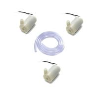 zalati Mini Water Pump 3pcs DC 3V-5V Submersible Pump Micro Motor Pump with 5M PVC Water Hose for Aquarium Garden Watering Plants Flowers
