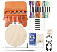 zalati Mini Weaving Loom Kit 14 Hooks Quick Speedweve Darning Loom for Jeans, Clothes Socks Repair DIY Artful Patterns