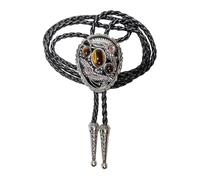 zalati Moranse Bolo Tie with Natural Tiger Eye Stone Men's Bolo Tie, for Men and Women