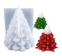 zalati Moulds Christmas Tree Style 3D Molds Silicone for Resin DIY Crafts Handmade Gifts Making Pendant Brooch Keychain Candle Soap