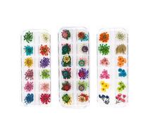 zalati Nail Decals 3pcs Dried Flowers Box for Nail Art, Resin Jewellery, Candle Making, DIY Crafts Production