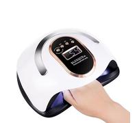 zalati Nail Lamp 168W LED UV Light Curing Lamp with 4 Timers Portable Handle Quick Dryer for Nail Art Care Tool - 168W, White