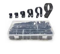 zalati Nylon R Clips 200pcs Cable Clamps Cable Holder Screw Fixing Fastener with Storage Box for Cable Management and Organization