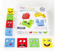 zalati Puzzle Cubes Face-Changing Building Blocks Educational Montessori Toys for Play Games Fun