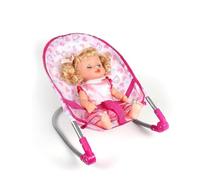 zalati Rocking Chair Mini Doll Toy Folding with Lovely Dots Pattern for Doll Toy Games - Pink