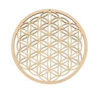 zalati Sacred Geometry Wall Art Wooden Crystal Grid Meditation Chakra Yoga Decor Spiritual Gifts, Symbolizes The Balance and Harmony - 14cm/ 5inch