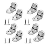 zalati Shelf Brackets 16pcs L Bracket Supports Metal Pegs with Anti-Slip Rubber Suction Pad for Wood Glass Bookshelf Cabinet Cupboards - Round