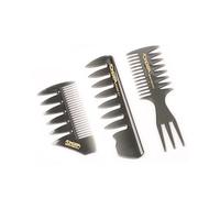 zalati Styling Comb 3pcs Wide Tooth Combs Slicked-back Style for Mens Hairstyle Home Barbershop