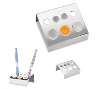 zalati Tattoo Ink Cup Holder 2pcs Pigment Cup Rack Stainless Steel for 7 Caps Tattoo Workyop Supplies