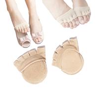 zalati Toe Socks Fingerless Half Feet Socks Cotton Mesh Breathable Sweat for Summer Wearing - Nude, 9.5x9cm