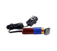 zalati Tufting Trimmer Carpet Clippers Kit, 2pcs Limit Comb 6 Gears Adjustable Speed/Low Noise/Wooden Handle for Tufting Making DIY Rug & Crafts - 200W, Red Wood Handle