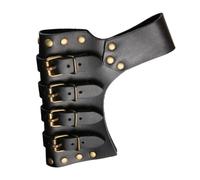 zalati Viking Leather S-word Frog, Renaissance Costume Accessory, for Cosplay, Stage Props, Halloween Costume (Black)