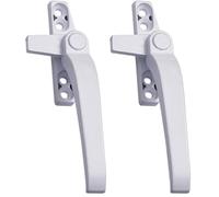 zalati Window Handler Universal Replacement Right/Left Hand Aluminum Alloy Window Handles with Locks for Double Glazing Switch Window Door Security - Right Hand Bar White (Pack of 2)