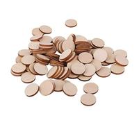 zalati Wood Round 100pcs Unfinished Natural Wooden Circle for DIY Crafts Home Decoration - 20mm