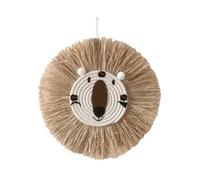 zalati Woven Tapestry, Wall Art Animal Head Hand Knitted Hangings Pendant with Cartoon Tiger Tassel Beard Macrame Wall Hangings for Home Office School Decor - Tiger
