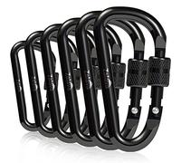 Zalava Carabiner Clips, D Ring Locking Carabiners, Aluminum Alloy Key Chain Hook for Camping, Fishing, Hiking Traveling, Durable and Lightweight