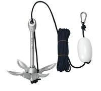 Zalaxt Kayak Anchor kit,Heavy Duty Boat Anchor Kit,Boat Anchors for Easy Storage,Superior Holding Power for Pontoon,Bass&Fishing Boats