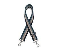 Zalaxt Wide Shoulder Strap, Replacement Belt Wide Canvas Strap Adjustable Stripe for Crossbody Bag Purse, Silver Buckle-1