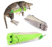 ZALBYUY Cat Kicker Toy for Indoor Cats,Catnip Toys Natural Sisal Kicker Toy, Interactive Cat Chew Toys for All Breed Sizes, 2 Pcs Cat Scratcher Toy with Crinkle Paper Inside for Cats Kitten