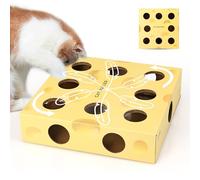ZALBYUY Cat Puzzle Toy, Interactive Cat Toys for Indoor Cats, Automatic Cat Toy Feather Rotation in 14 Holes Maze, Cat Feather Toy with Intelligent Sensing, New Upgrade Whack A Mole Kitten Game
