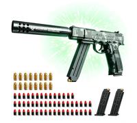 ZALBYUY Toy Gun with 50 Soft Bullets, Plastic Toy Models for Indoor Outdoor | 2 Bullet Clips, Various Accessories, EVA Foam Bullets, Realistic Shooting Experience