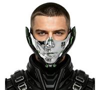 Zaldita Adults Futuristic Mechanical Sci-Fi Mask Techwear | Futuristic Mechanical Mask,Face Cover,Sci-fi Cosplay Costume,Suitable for Outdoor Riding,Streetwear Game Activities