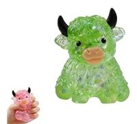 Zaldita Cute Sensory Squeeze Toy Highland Cow Squishy Soft Slow Rising Stress Relief Ball for Work Green One Size