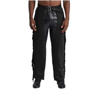 Zaldita Mens Suede Fringe Western Cowboy Chaps Equestrian Protective Chaps Pants Adjustable Leggings Black L