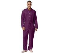 Zaldita Unisex Adult Prisoner Jumpsuit Costumes For Womens Mens Halloween Prison Coveralls Costume Purple XXL