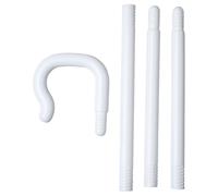 Zaldita Walking Cane Stick Plastic Crook Staff Shepherd Cosplay Accessory Magic Show Accessories for Carnival White One Size