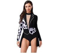 Zaldita Womens Devil Witch Costumes Gothic Adult Role Play Leotard Halloween Masquerade Costumes Black S