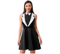 Zaldita Womens Halloween Dumber Costume Dumb Suits Harry and Lloyd Dress 80s 90s Cosplay Party Dress Black 3XL