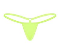 Zaldita Women's Low Waisted Thong Sexy Underwear Y-Back G-String Thong Panty Swimsuit Bottom Fluorescent Green One Size