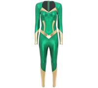 Zaldita Women's Mermaid Queen Cosplay Halloween Costume Fish Scale Metallic Bodysuit Atlantis Suits