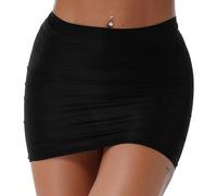 Zaldita Women's Nylon Tight Micro Mini Skirt See Through Mesh Transparent Package Half Slips Skirt Z-Black A One Size