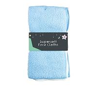 Zale Yardley Baby Face Cloth, Pack of 3, Baby Face Towel, Microfiber Face Cleansing Cloth, Polyester Wash Cloth, Fast Drying, Extra Absorbent, 30" x30" Baby Bath Towels (Blue)
