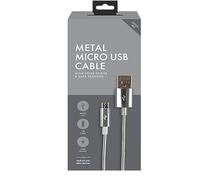 Zale Yardley Charging Cable, Micro USB Cable 1meter, Fast Charger, Data Transfer, 3A Nylon Braided, Mobile Charging Cable Micro USB Port (Silver)