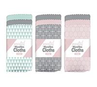 Zale Yardley Cleaning Cloth Pack of 3, Microfiber Cleaning Cloths, Dish Cloth, Kitchen Towel, Duster Cloth for Kitchen & Bathroom, Furniture & Woods, Glass & Mirror (Assorted Color)