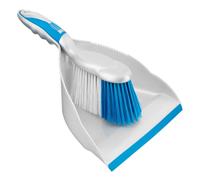 Zale Yardley Dust Pan and Brush Set, Scrubber Dust Pan, Broom and Dust Pan, Sweeping and Cleaning Broom, Rubber Handle Grip, for Indoor Outdoor Garden Home Room Kitchen Office Lobby