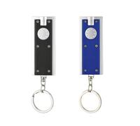 Zale Yardley Keychain Pack of 2, Led Keyring with Flash Light, Key Organizer, Key Holder, Key Chain Flash Light for Camping Outdoor Emergency Daily Use (Black and Blue)