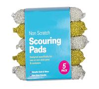 Zale Yardley Non-Scratch Stainless Steel Scouring Pad - 5pk Multi-Color Scrubbing Sponges for Easy Grip Cleaning