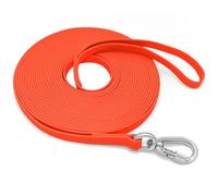 ZALER Long Dog Leash, Waterproof Dog Training Leashes 10ft, Odor Proof Recall Long Line Lead with Aviation Aluminum Screw Lock Carabiner Clip for Small, Medium, Large Dogs (10FT, Orange)
