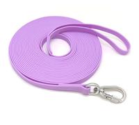 ZALER Long Dog Leash, Waterproof Dog Training Leashes 50 feet, Odor Proof Recall Long Line Lead with Aviation Aluminum Screw Lock Carabiner Clip for Small, Medium, Large Dogs (50FT, Purple)
