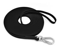 ZALER Long Dog Leash Waterproof Training Leashes 50ft 30ft 20ft 15ft 10ft 6ft, Odor Proof Recall Long Line Lead with Aviation Aluminum Carabiner Clip for Small, Medium, Large Dogs (15FT, Black)