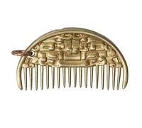 ZALHIN Creative Pure Copper Small Comb Portable Mini Carry-On Travel Vintage Chinese Style Gift