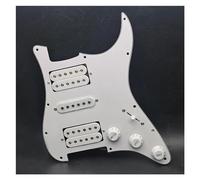 ZALHIN Electric guitar pickguard pickup HSH Pickguard Circuits Electric Guitar Pickguard HSH Loaded Prewired Scratchplate Assembly White/Black (Color : 5)