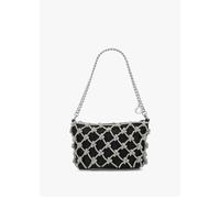 Zalina Black Diamante Knot Top Zip Shoulder Bag - Bke / One Size