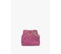 Zalina Fuchsia Diamante Chain Mesh Pouch - Pink Metalic / One Size