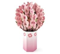 Zalingo 3D Flower Card, Cherry Blossom Decorations with Envelope for Teacher's Day, Birthday, Mother's Day, Anniversary, Valentine's Day, Gift for Teachers, Women, Her, Wife, Mother, Grandma
